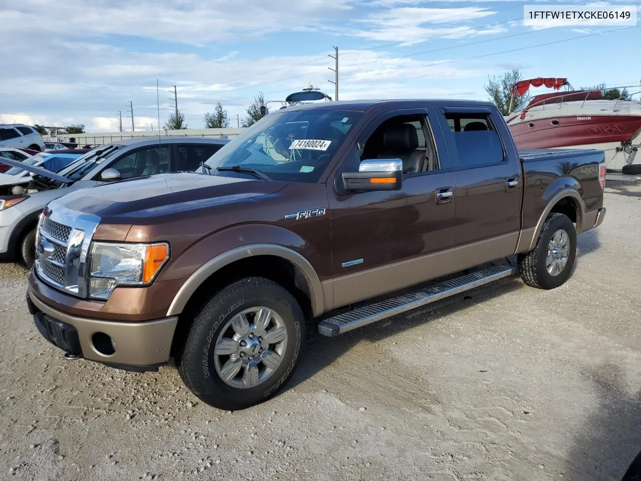 2012 Ford F150 Supercrew VIN: 1FTFW1ETXCKE06149 Lot: 74180024