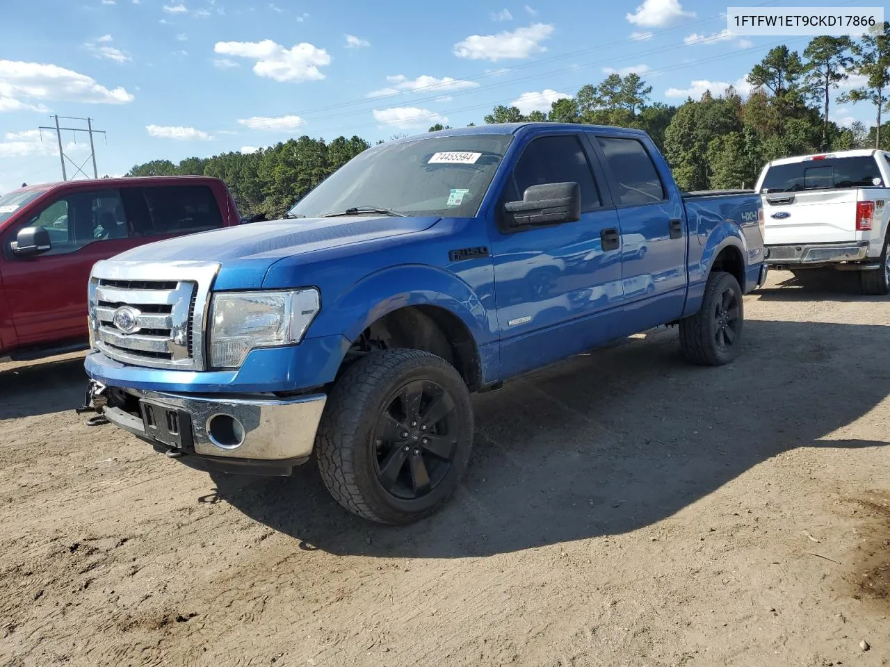 2012 Ford F150 Supercrew VIN: 1FTFW1ET9CKD17866 Lot: 74455594