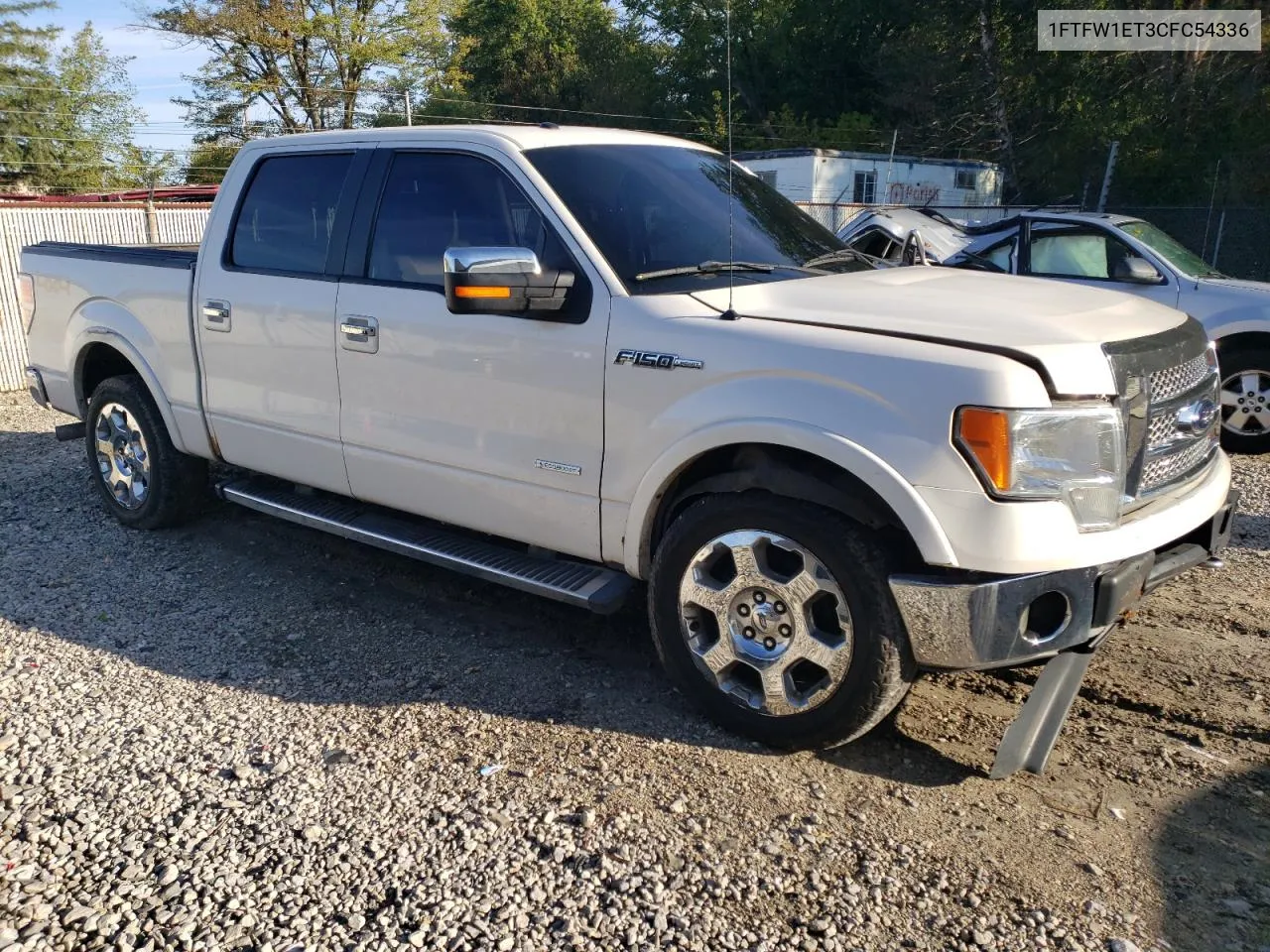 2012 Ford F150 Supercrew VIN: 1FTFW1ET3CFC54336 Lot: 74488274