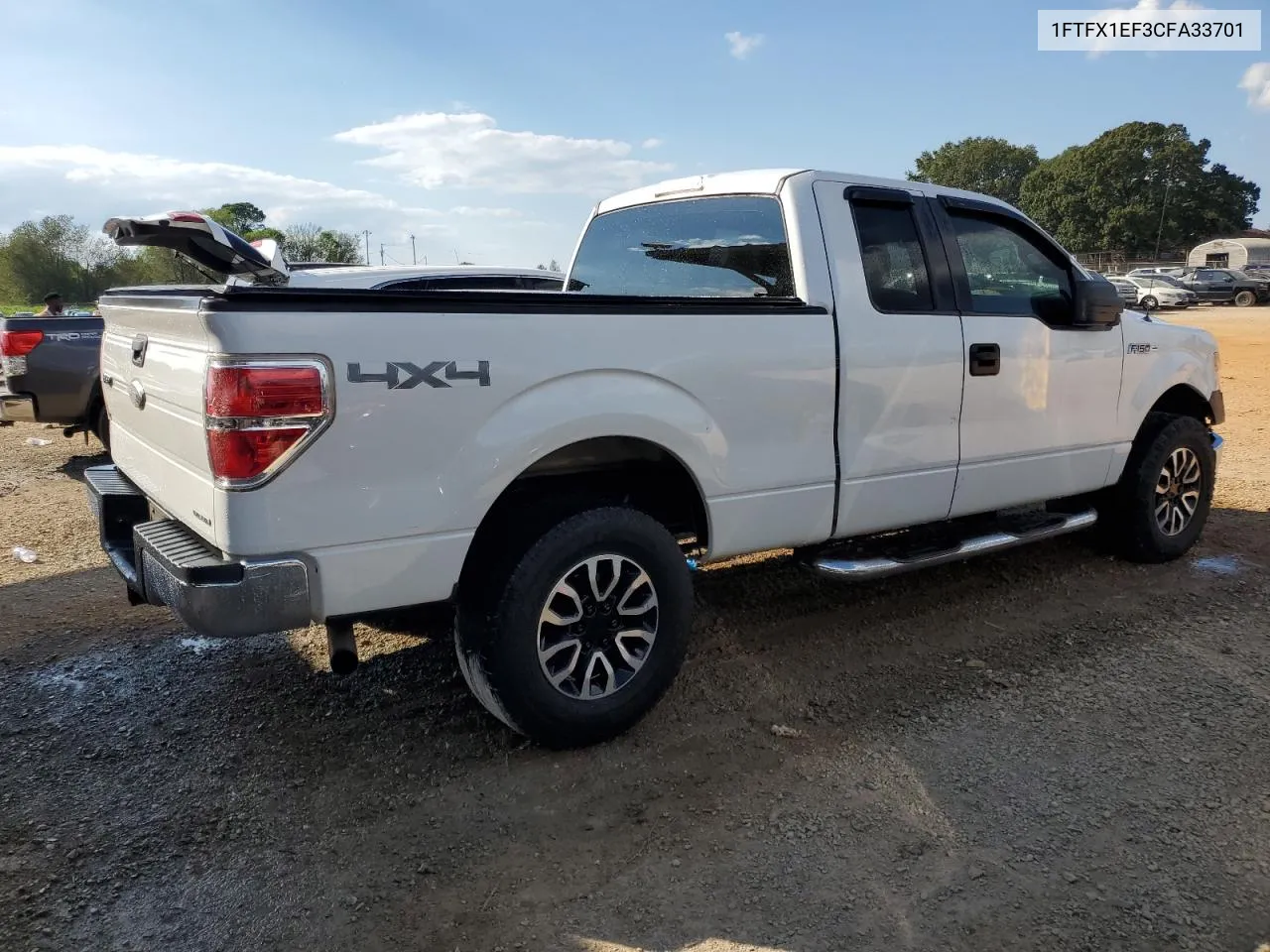 2012 Ford F150 Super Cab VIN: 1FTFX1EF3CFA33701 Lot: 74595034