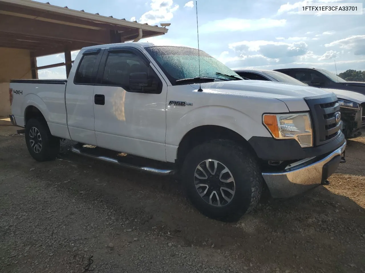 2012 Ford F150 Super Cab VIN: 1FTFX1EF3CFA33701 Lot: 74595034