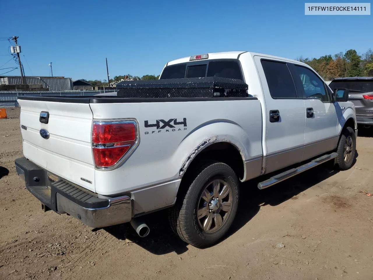 2012 Ford F150 Supercrew VIN: 1FTFW1EF0CKE14111 Lot: 74624154