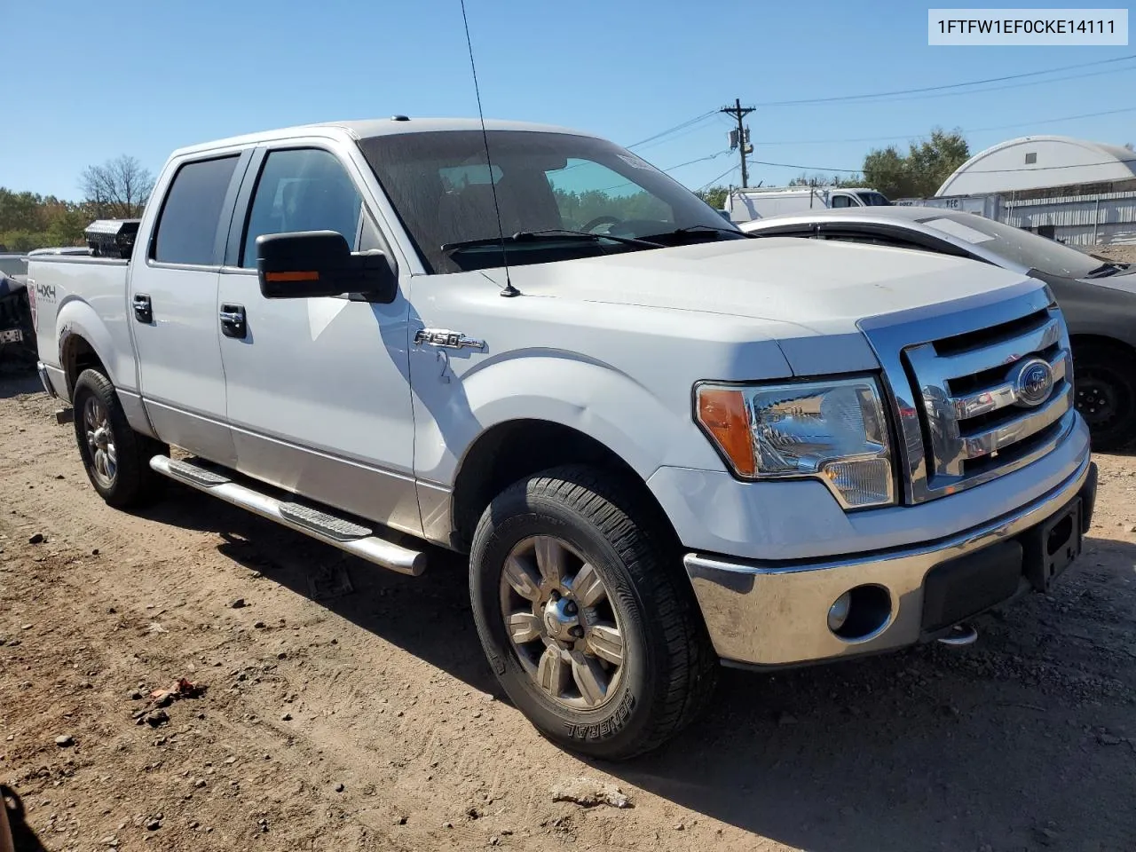 2012 Ford F150 Supercrew VIN: 1FTFW1EF0CKE14111 Lot: 74624154