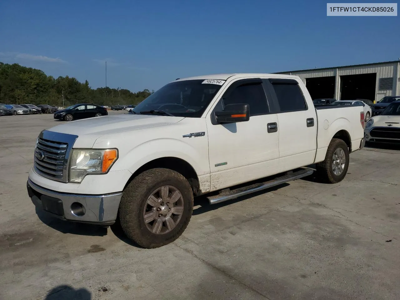 2012 Ford F150 Supercrew VIN: 1FTFW1CT4CKD85026 Lot: 74925764