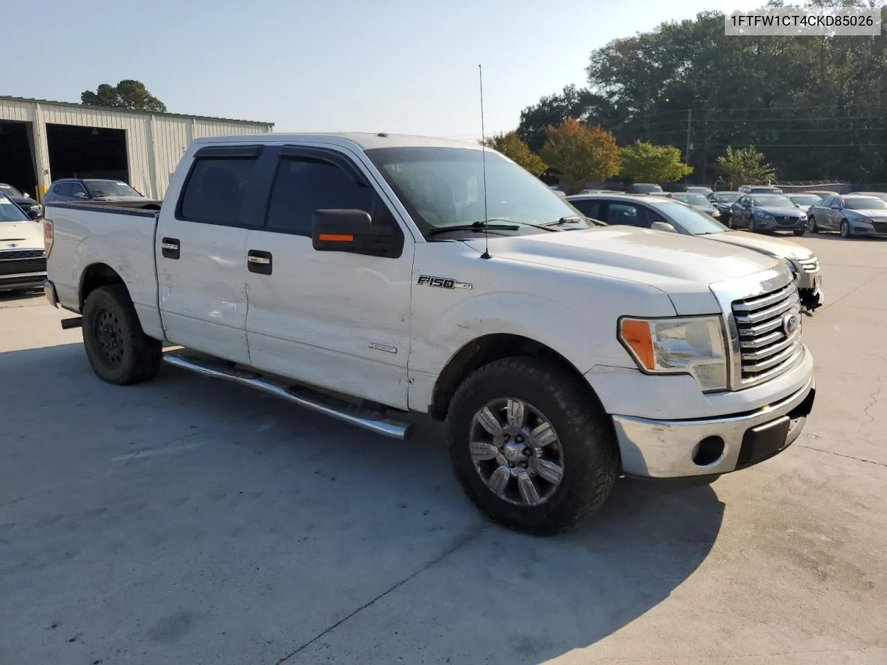 2012 Ford F150 Supercrew VIN: 1FTFW1CT4CKD85026 Lot: 74925764