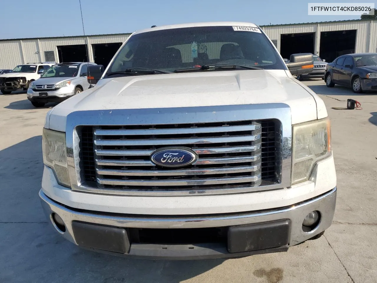 2012 Ford F150 Supercrew VIN: 1FTFW1CT4CKD85026 Lot: 74925764