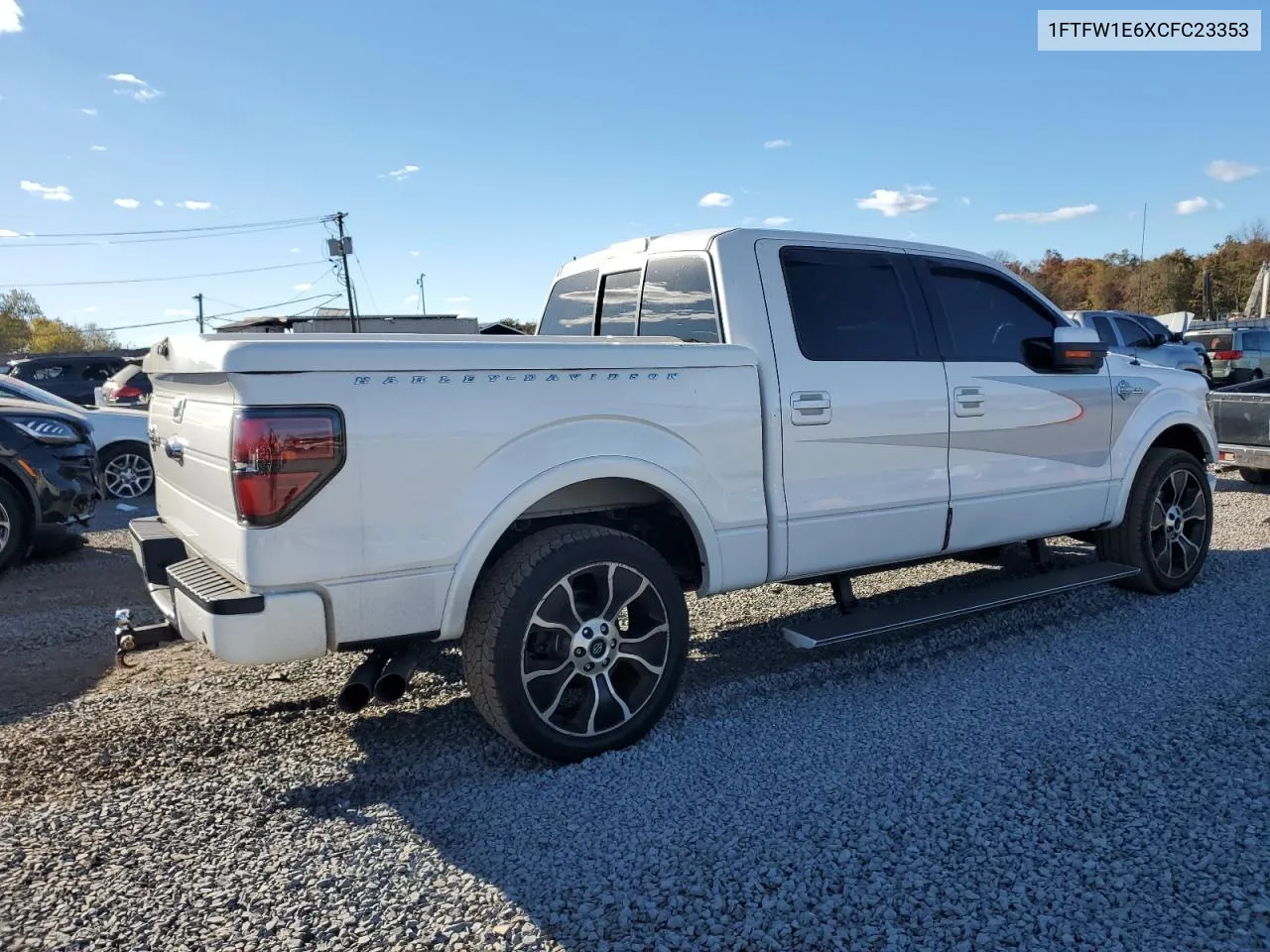 2012 Ford F150 Supercrew VIN: 1FTFW1E6XCFC23353 Lot: 75178164