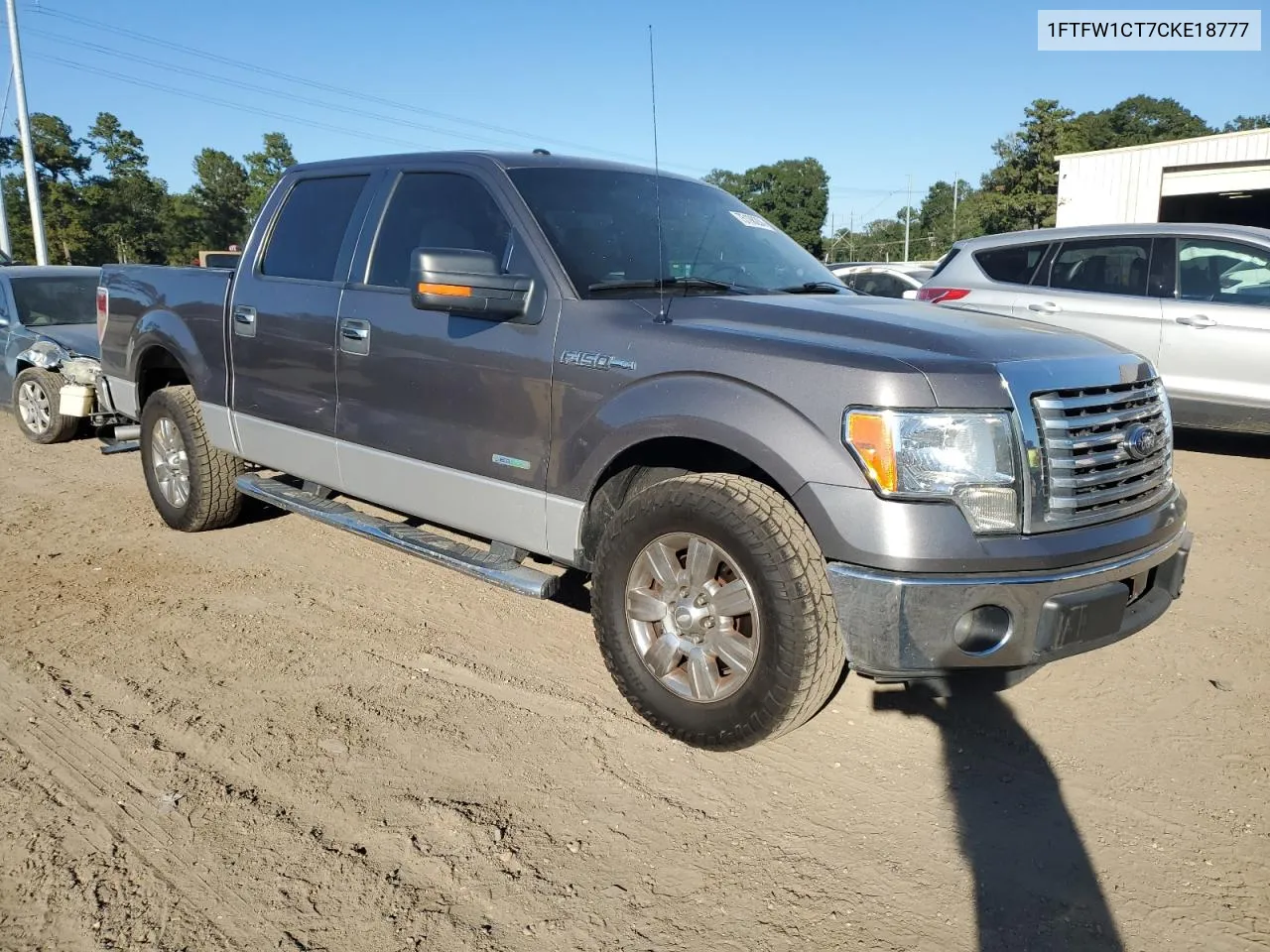 2012 Ford F150 Supercrew VIN: 1FTFW1CT7CKE18777 Lot: 75198204