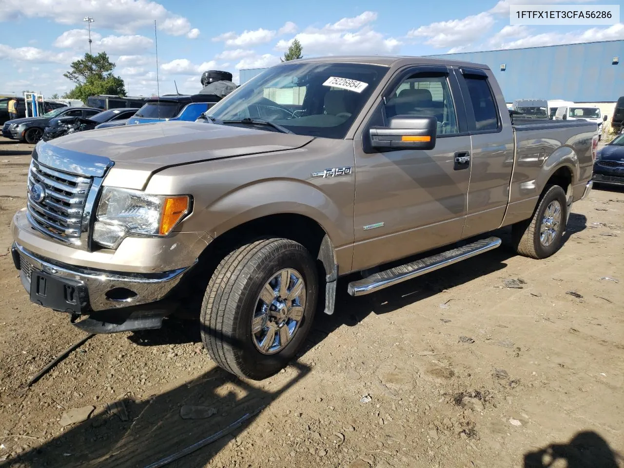 2012 Ford F150 Super Cab VIN: 1FTFX1ET3CFA56286 Lot: 75226954