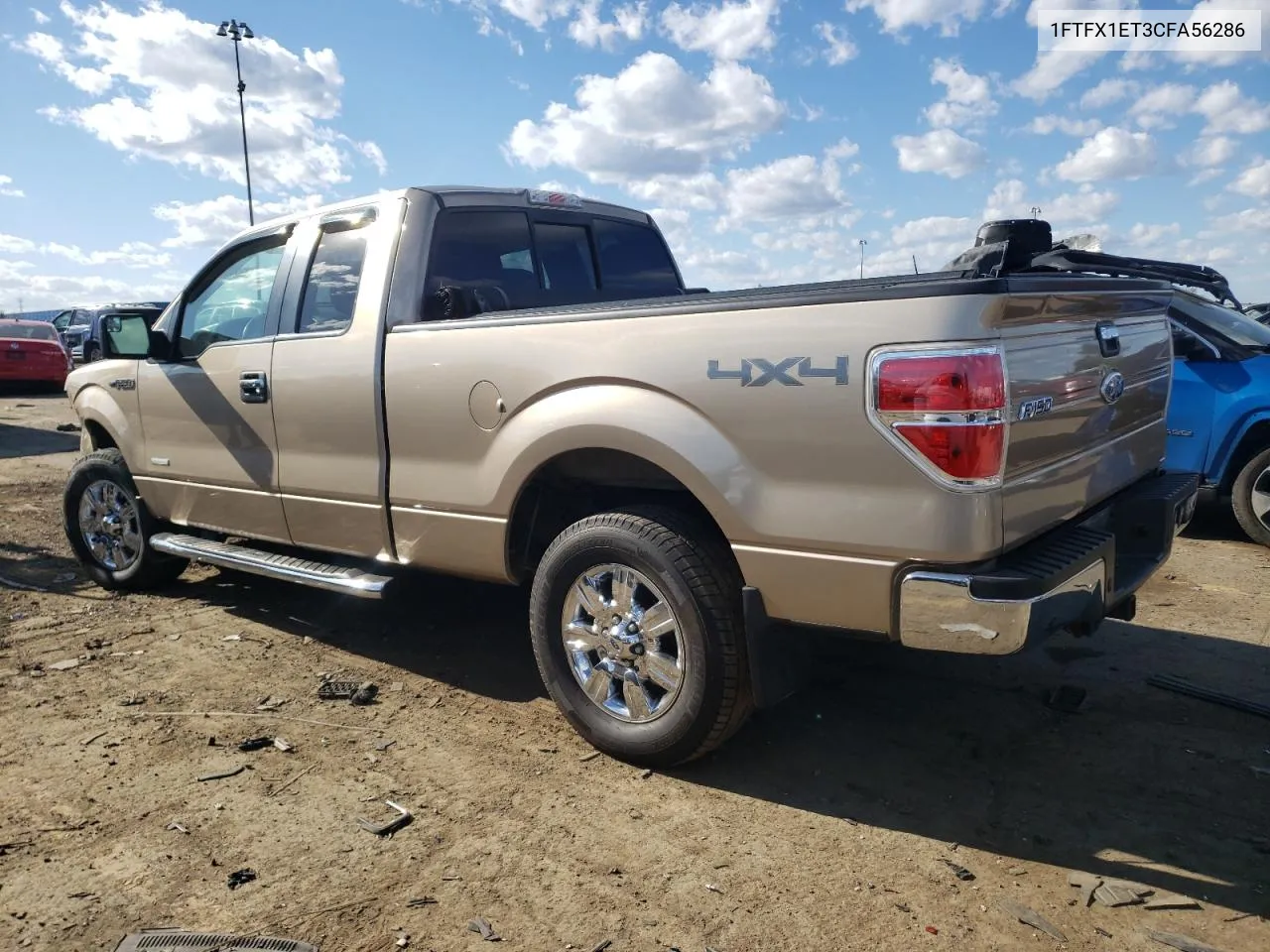 1FTFX1ET3CFA56286 2012 Ford F150 Super Cab