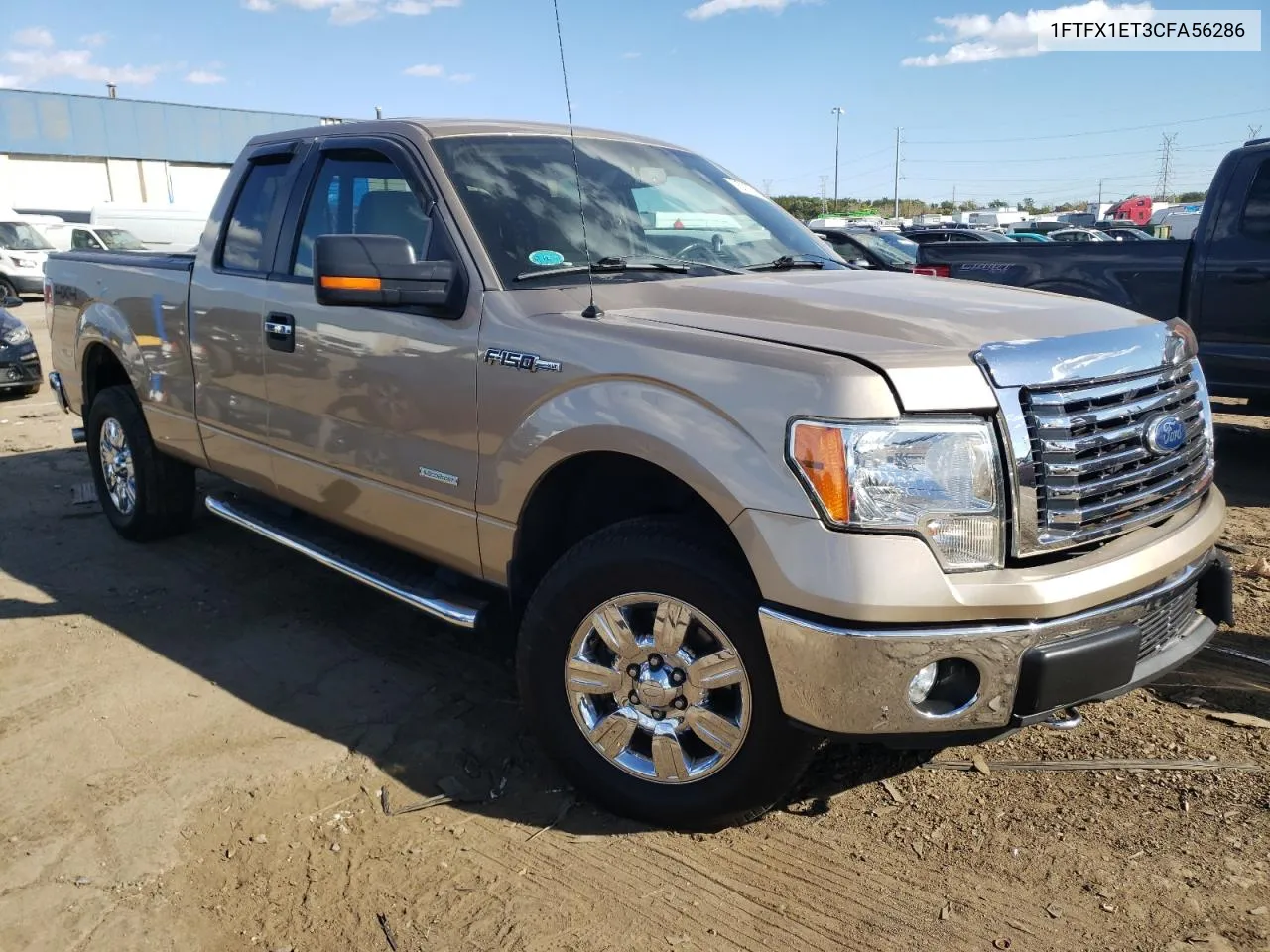 1FTFX1ET3CFA56286 2012 Ford F150 Super Cab