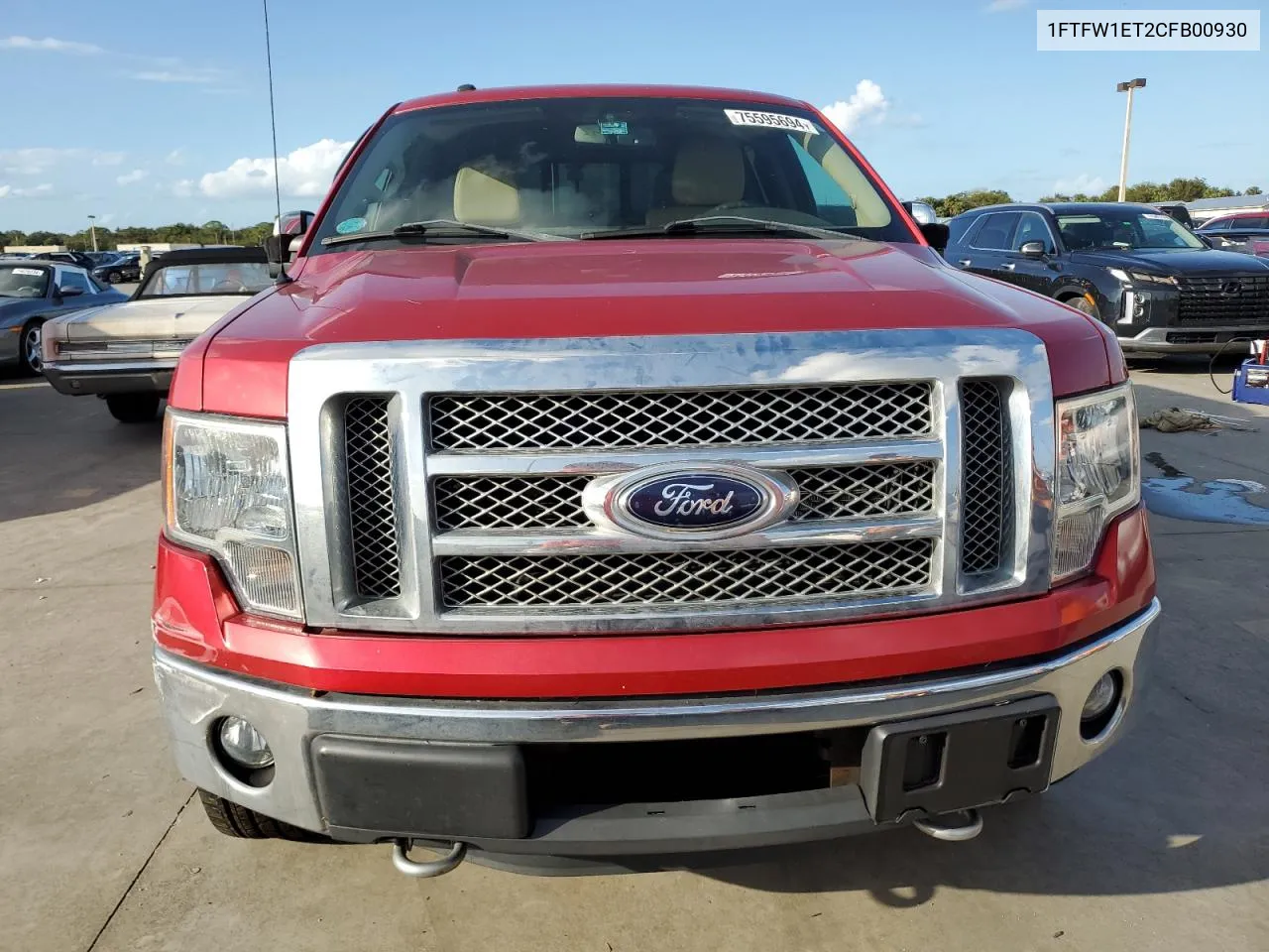 2012 Ford F150 Supercrew VIN: 1FTFW1ET2CFB00930 Lot: 75595694