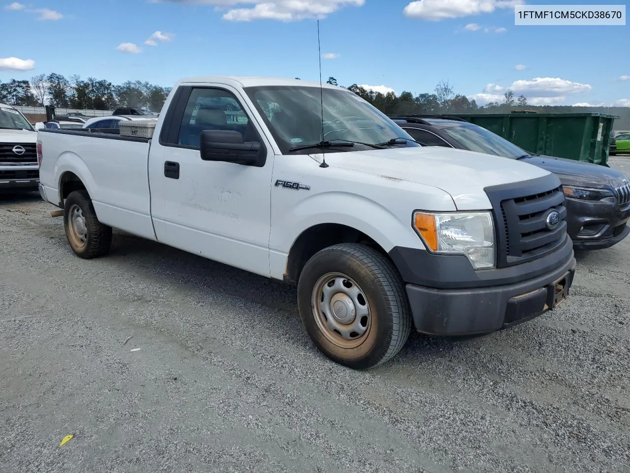 2012 Ford F150 VIN: 1FTMF1CM5CKD38670 Lot: 76140204