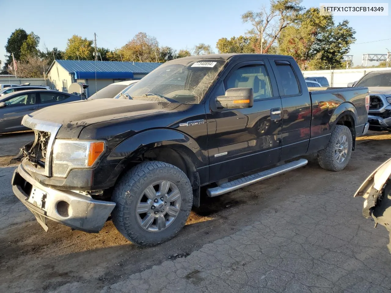 2012 Ford F150 Super Cab VIN: 1FTFX1CT3CFB14349 Lot: 77340894