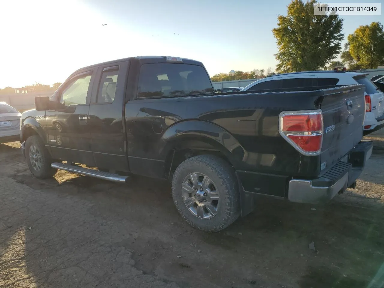 1FTFX1CT3CFB14349 2012 Ford F150 Super Cab