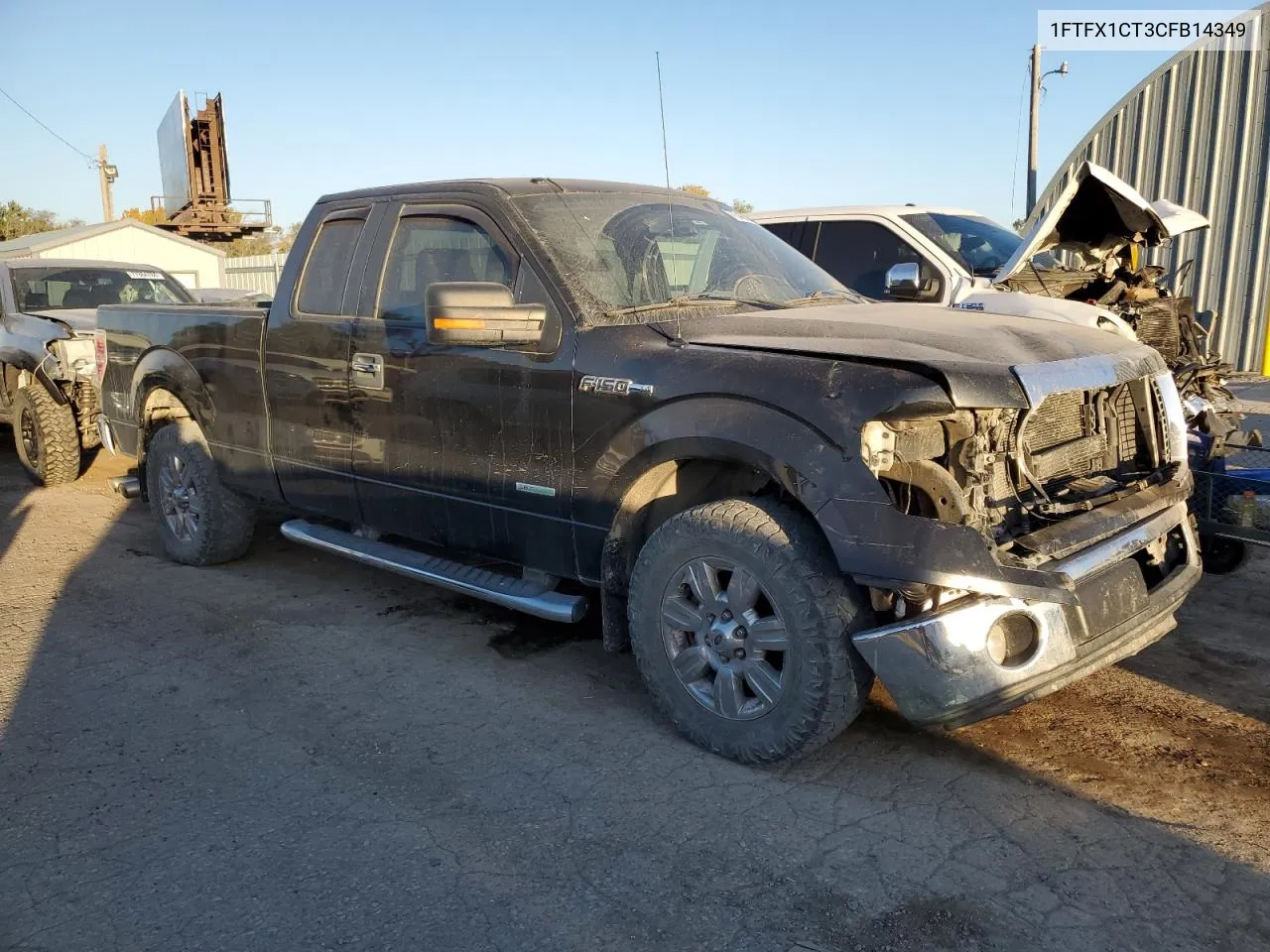 1FTFX1CT3CFB14349 2012 Ford F150 Super Cab