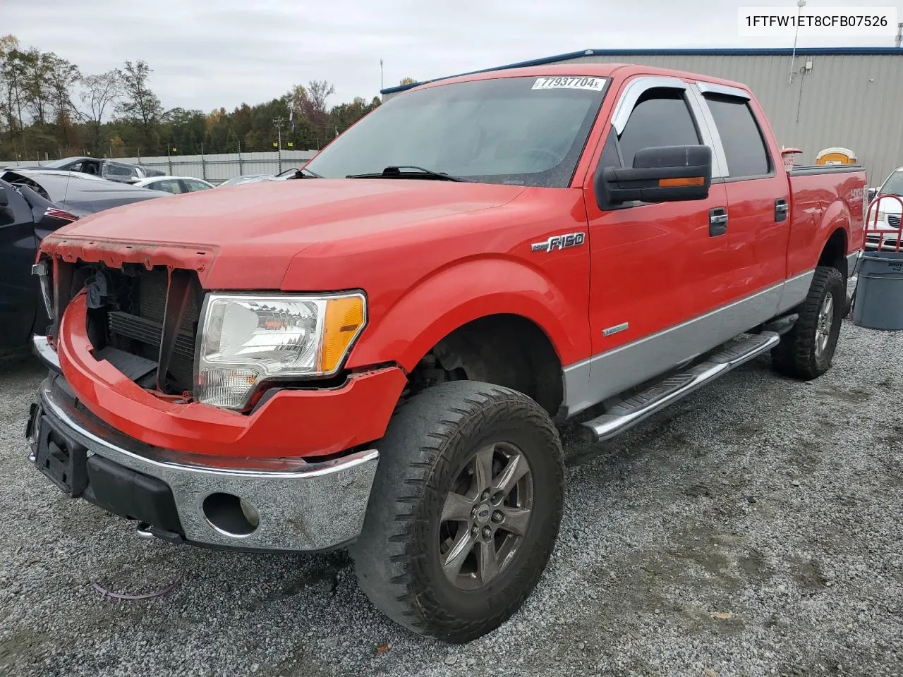 2012 Ford F150 Supercrew VIN: 1FTFW1ET8CFB07526 Lot: 77937704