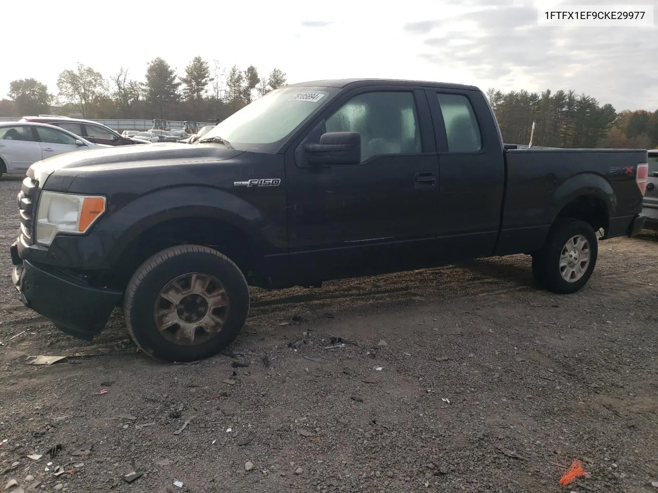 2012 Ford F150 Super Cab VIN: 1FTFX1EF9CKE29977 Lot: 78105894