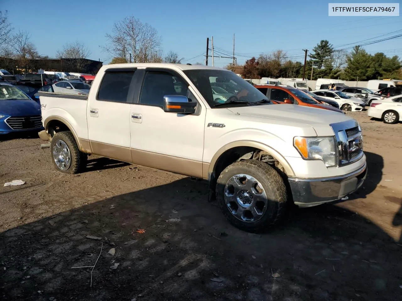 2012 Ford F150 Supercrew VIN: 1FTFW1EF5CFA79467 Lot: 78140344