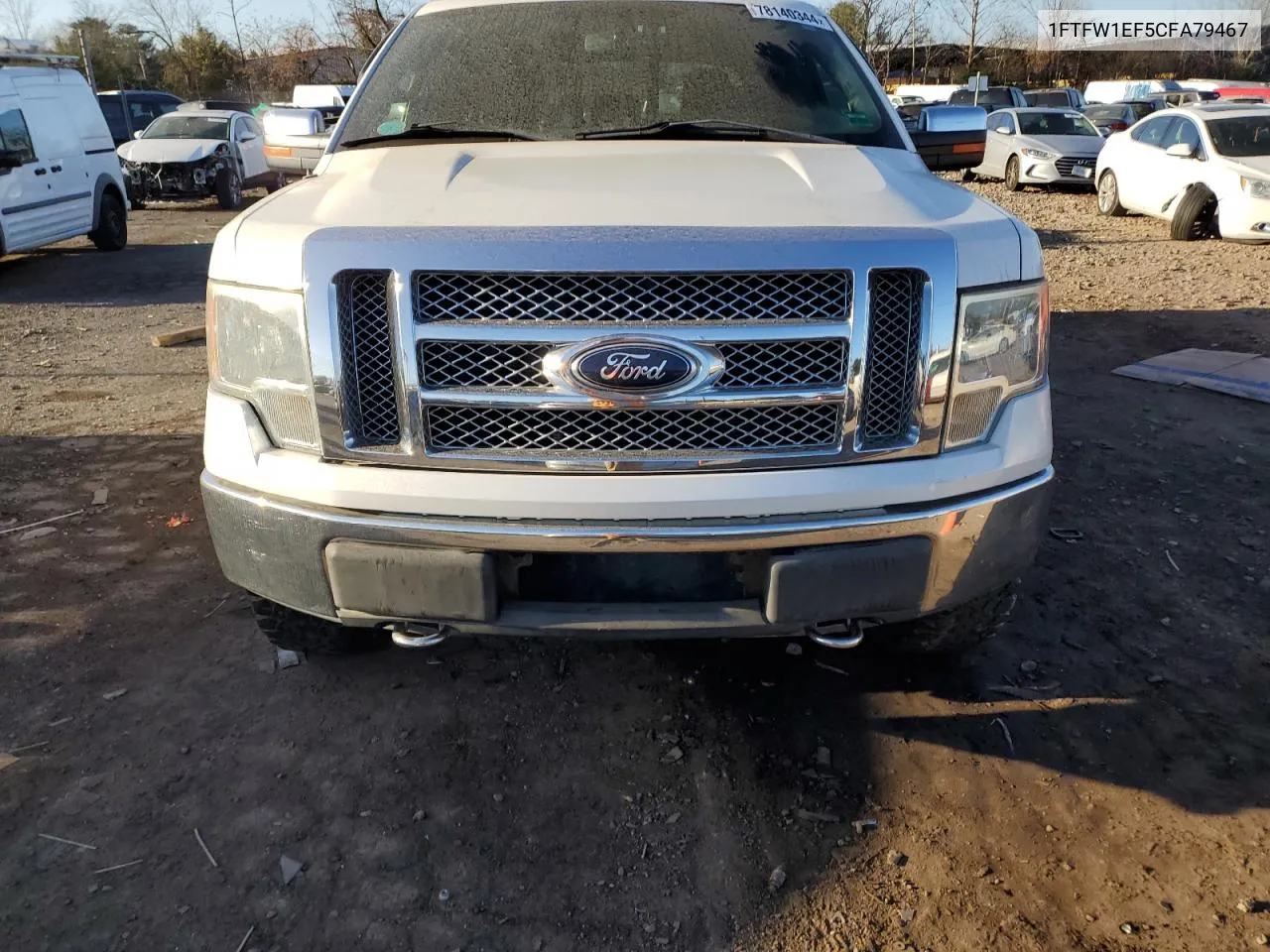 2012 Ford F150 Supercrew VIN: 1FTFW1EF5CFA79467 Lot: 78140344