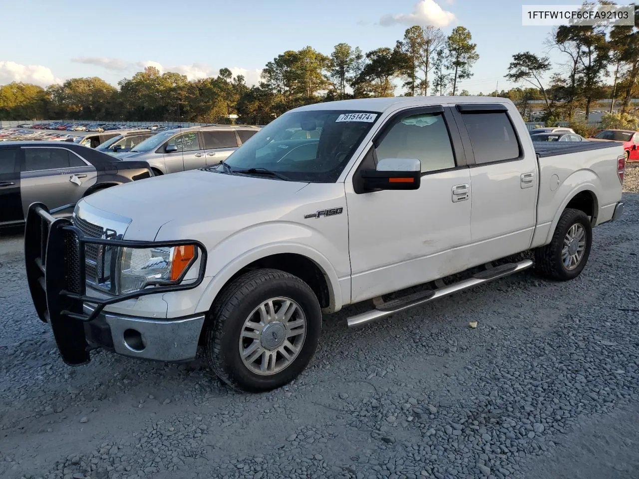 2012 Ford F150 Supercrew VIN: 1FTFW1CF6CFA92103 Lot: 78151474