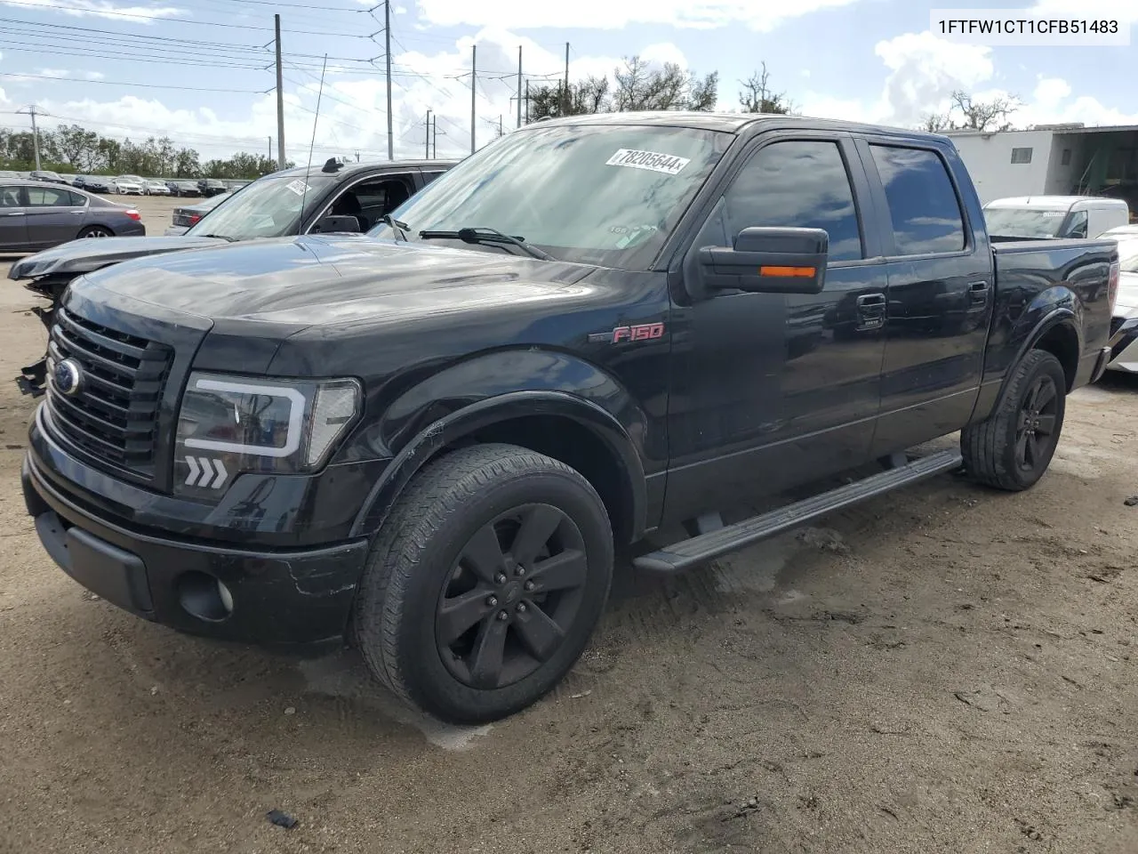 2012 Ford F150 Supercrew VIN: 1FTFW1CT1CFB51483 Lot: 78205644