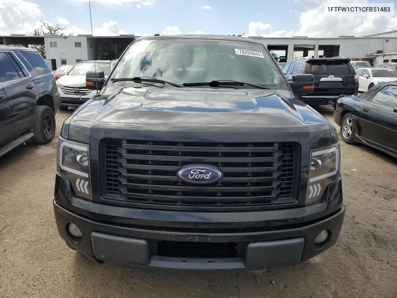 2012 Ford F150 Supercrew VIN: 1FTFW1CT1CFB51483 Lot: 78205644