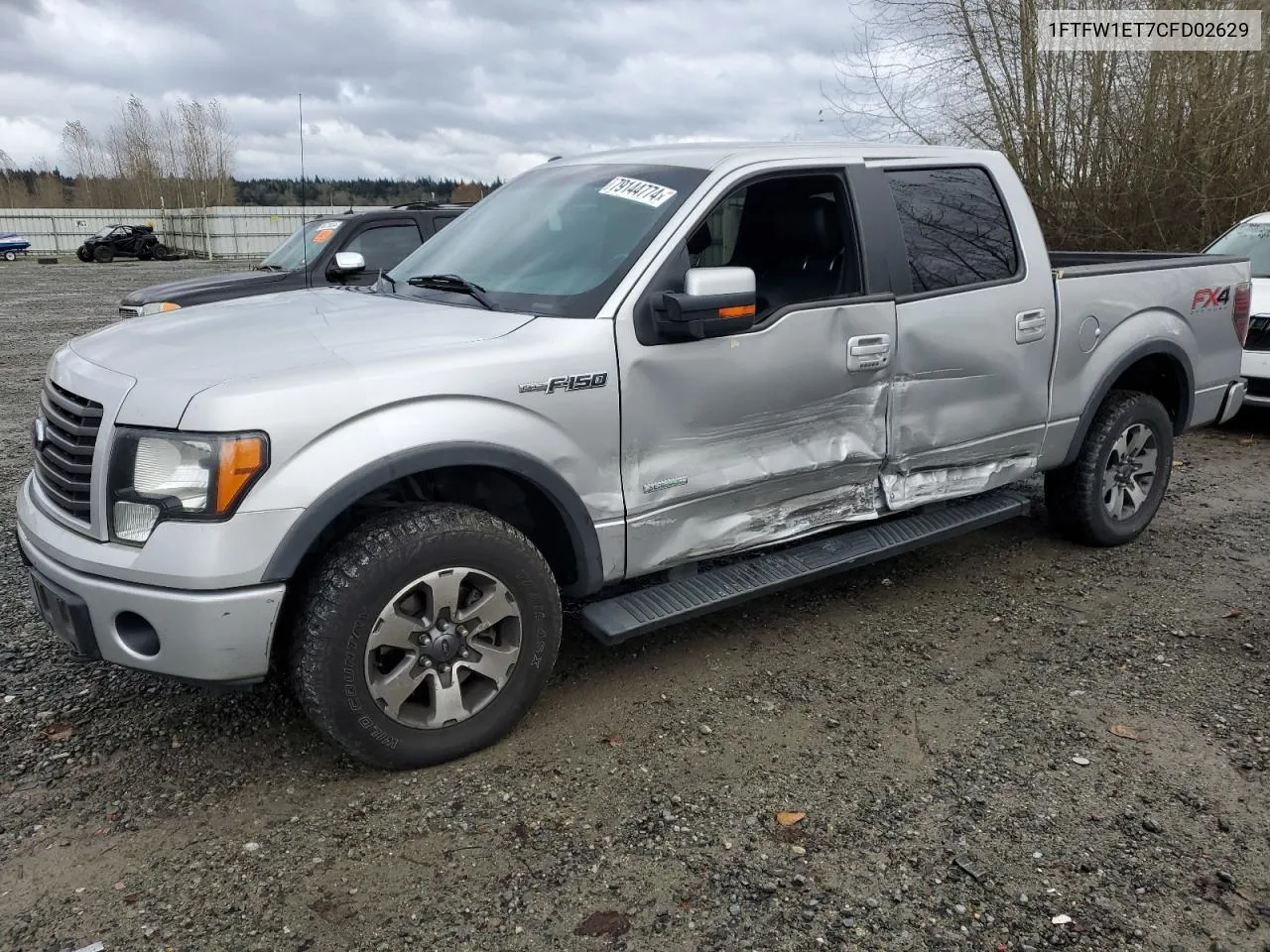 2012 Ford F150 Supercrew VIN: 1FTFW1ET7CFD02629 Lot: 79144774