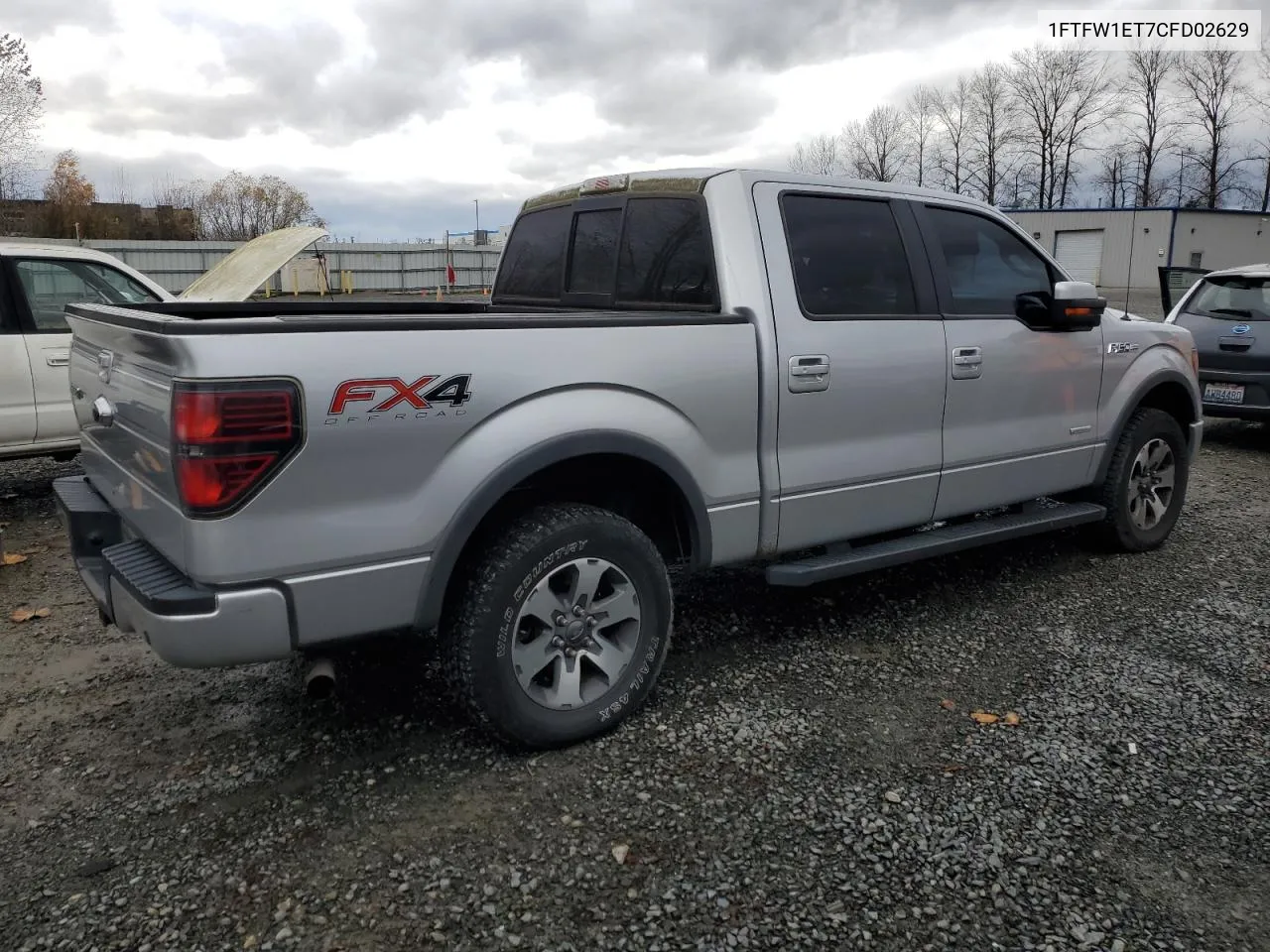 2012 Ford F150 Supercrew VIN: 1FTFW1ET7CFD02629 Lot: 79144774