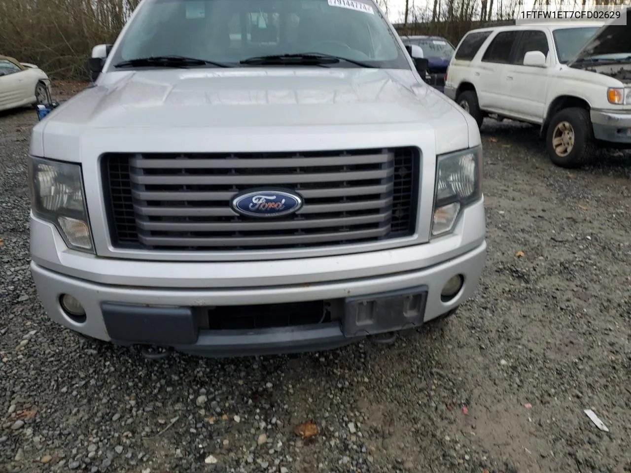 2012 Ford F150 Supercrew VIN: 1FTFW1ET7CFD02629 Lot: 79144774