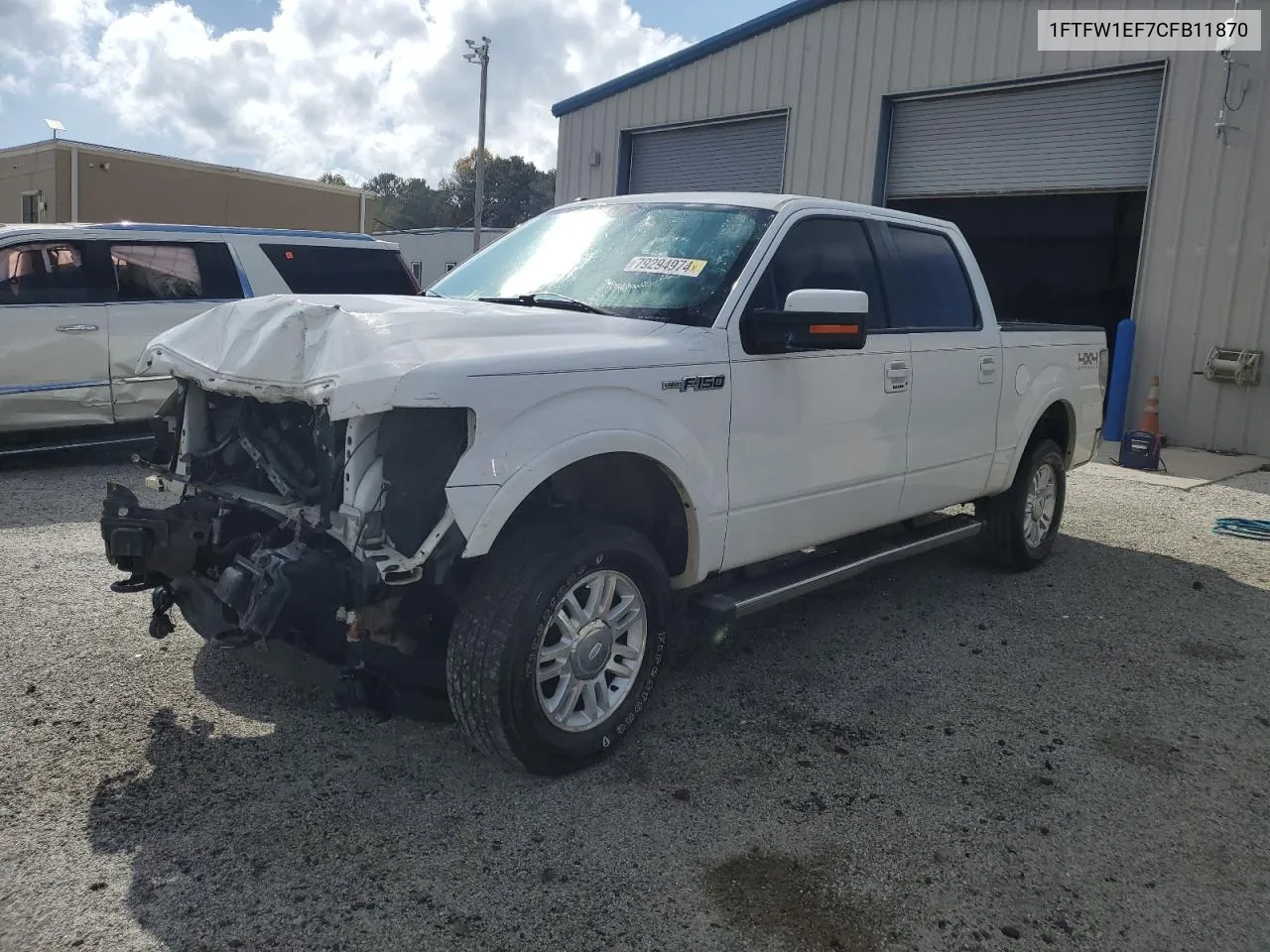 2012 Ford F150 Supercrew VIN: 1FTFW1EF7CFB11870 Lot: 79294974