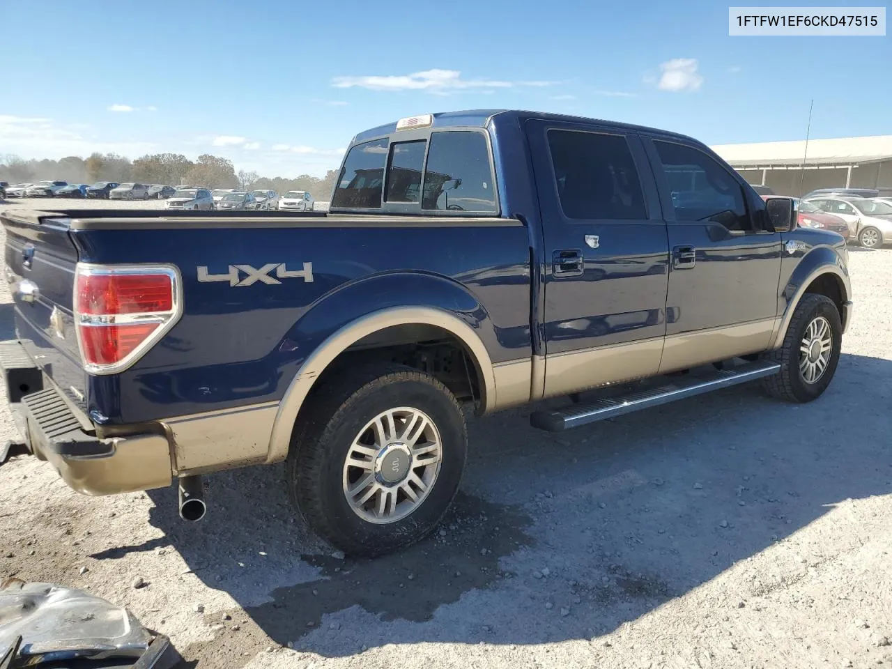 2012 Ford F150 Supercrew VIN: 1FTFW1EF6CKD47515 Lot: 79336054