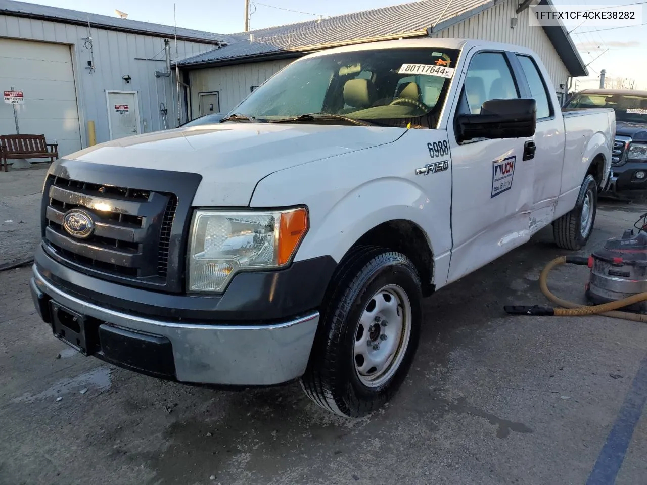 2012 Ford F150 Super Cab VIN: 1FTFX1CF4CKE38282 Lot: 80117644