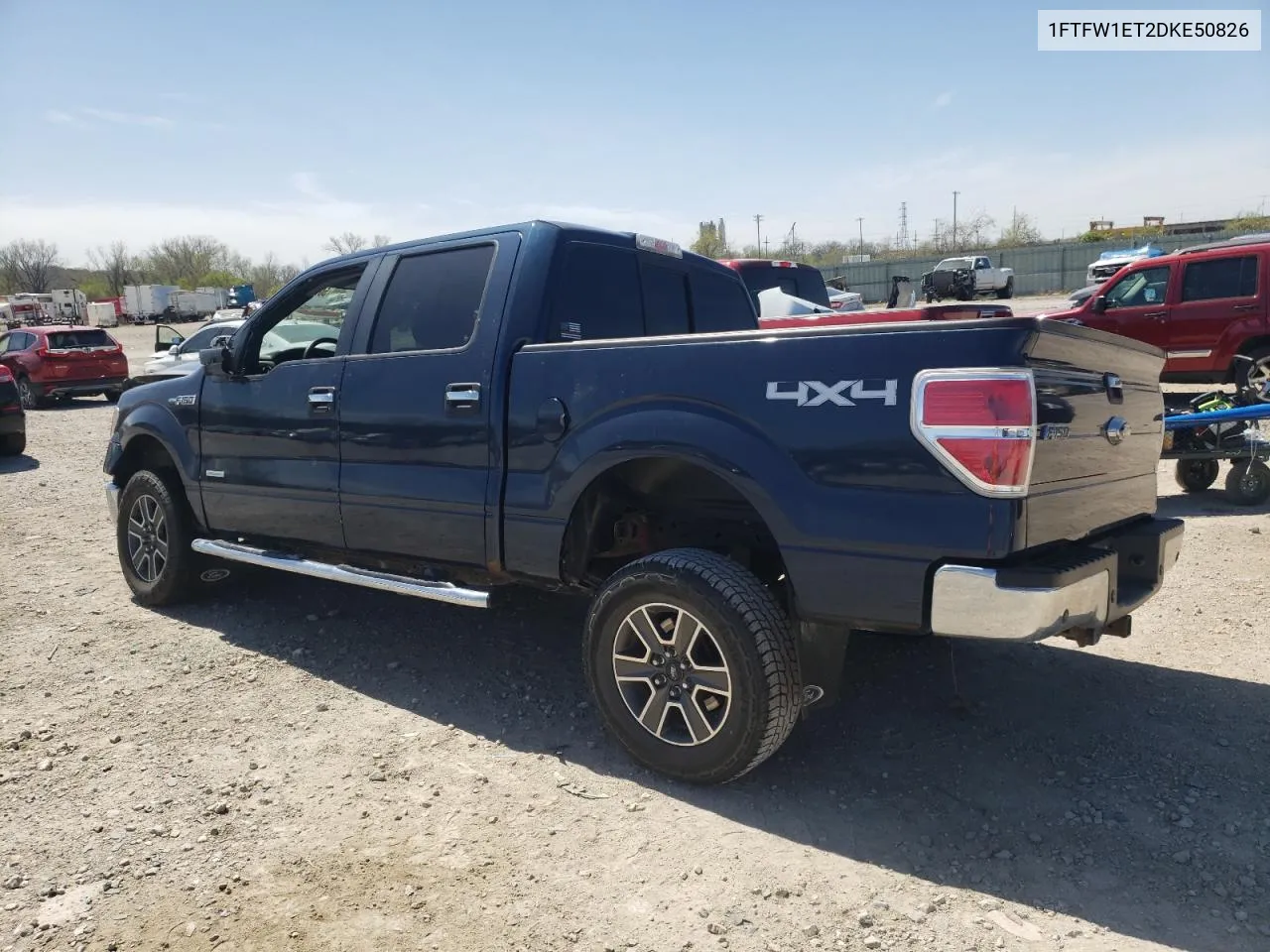 2013 Ford F150 Supercrew VIN: 1FTFW1ET2DKE50826 Lot: 50293484