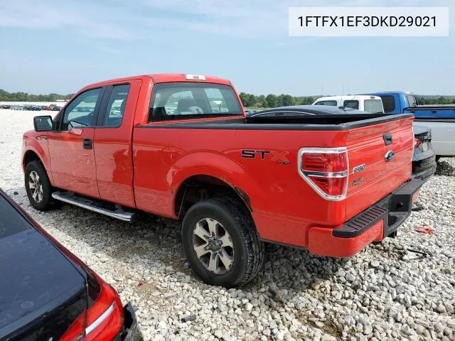 1FTFX1EF3DKD29021 2013 Ford F150 Super Cab