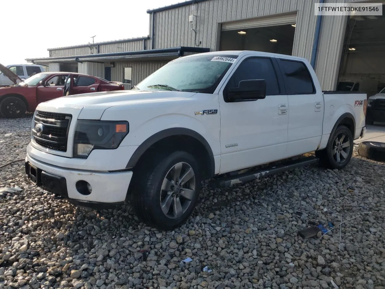 1FTFW1ET3DKE91546 2013 Ford F150 Supercrew