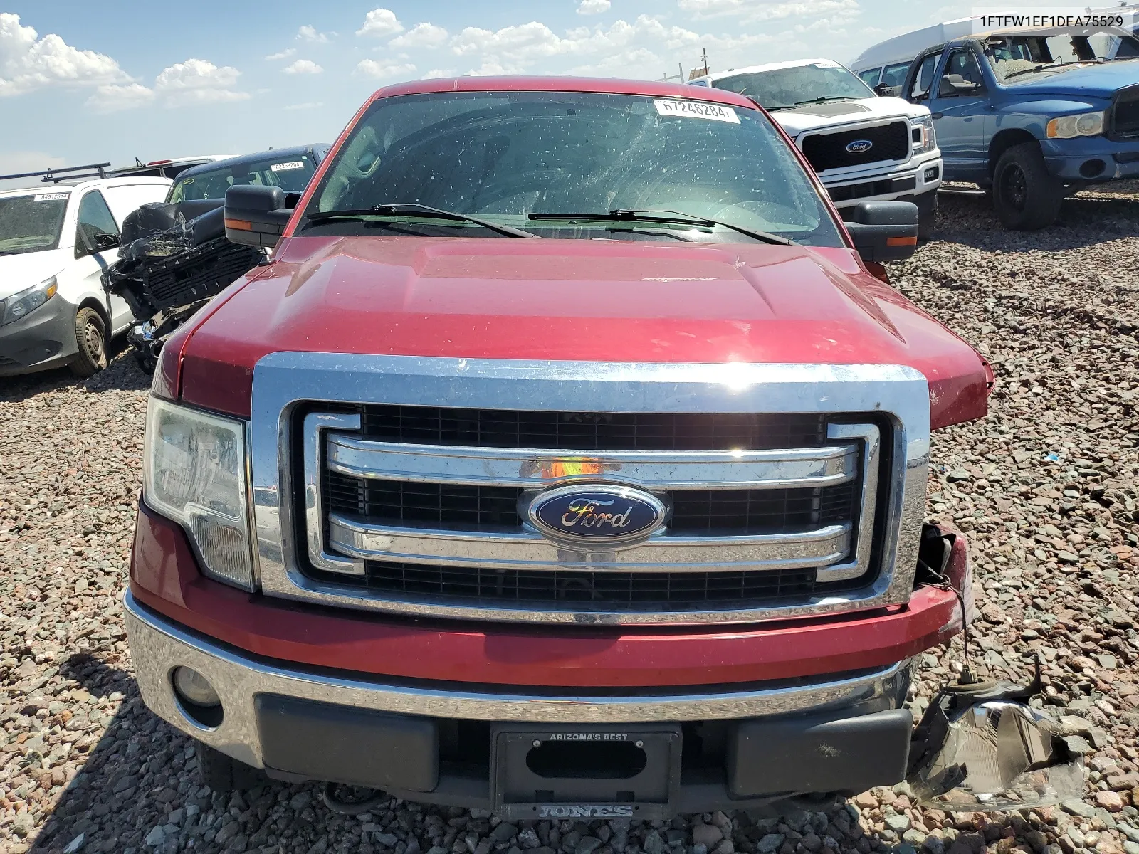 2013 Ford F150 Supercrew VIN: 1FTFW1EF1DFA75529 Lot: 67246284