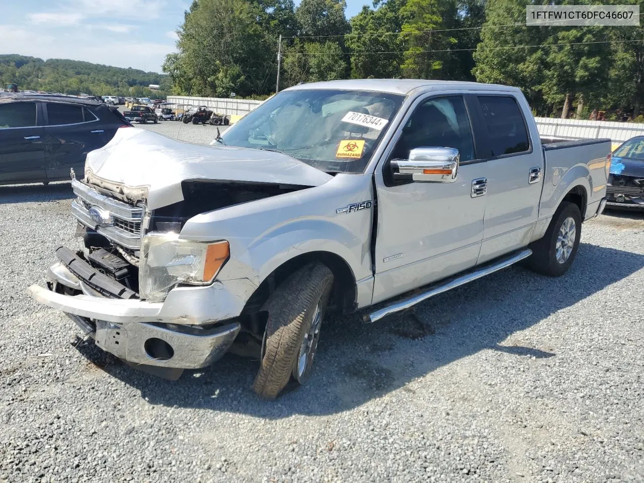 2013 Ford F150 Supercrew VIN: 1FTFW1CT6DFC46607 Lot: 70176344