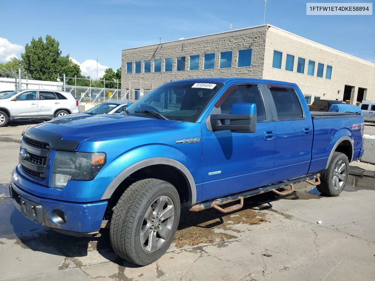 2013 Ford F150 Supercrew VIN: 1FTFW1ET4DKE58894 Lot: 70306404