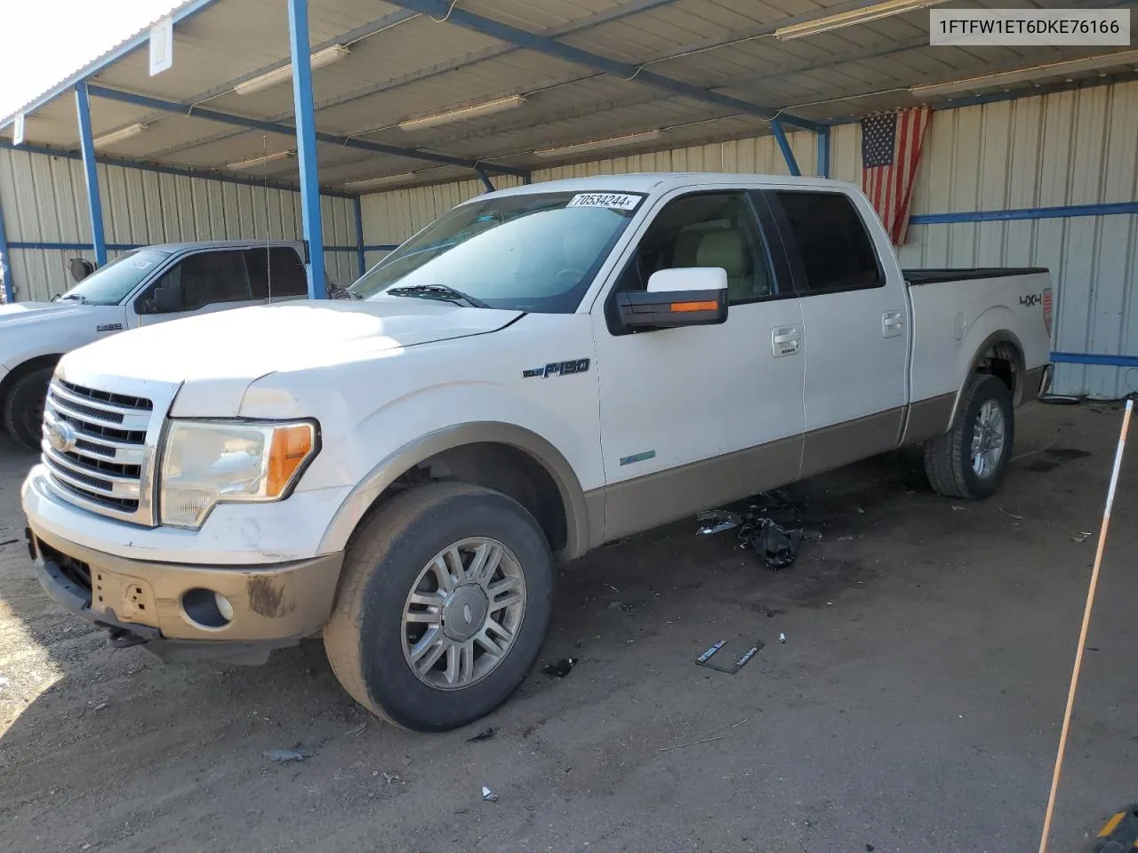 2013 Ford F150 Supercrew VIN: 1FTFW1ET6DKE76166 Lot: 70534244