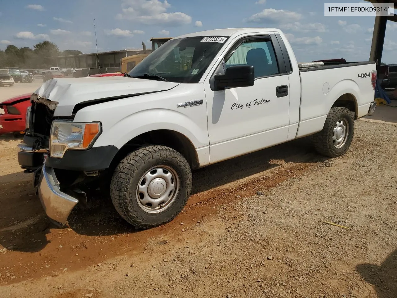 2013 Ford F150 VIN: 1FTMF1EF0DKD93141 Lot: 70726554