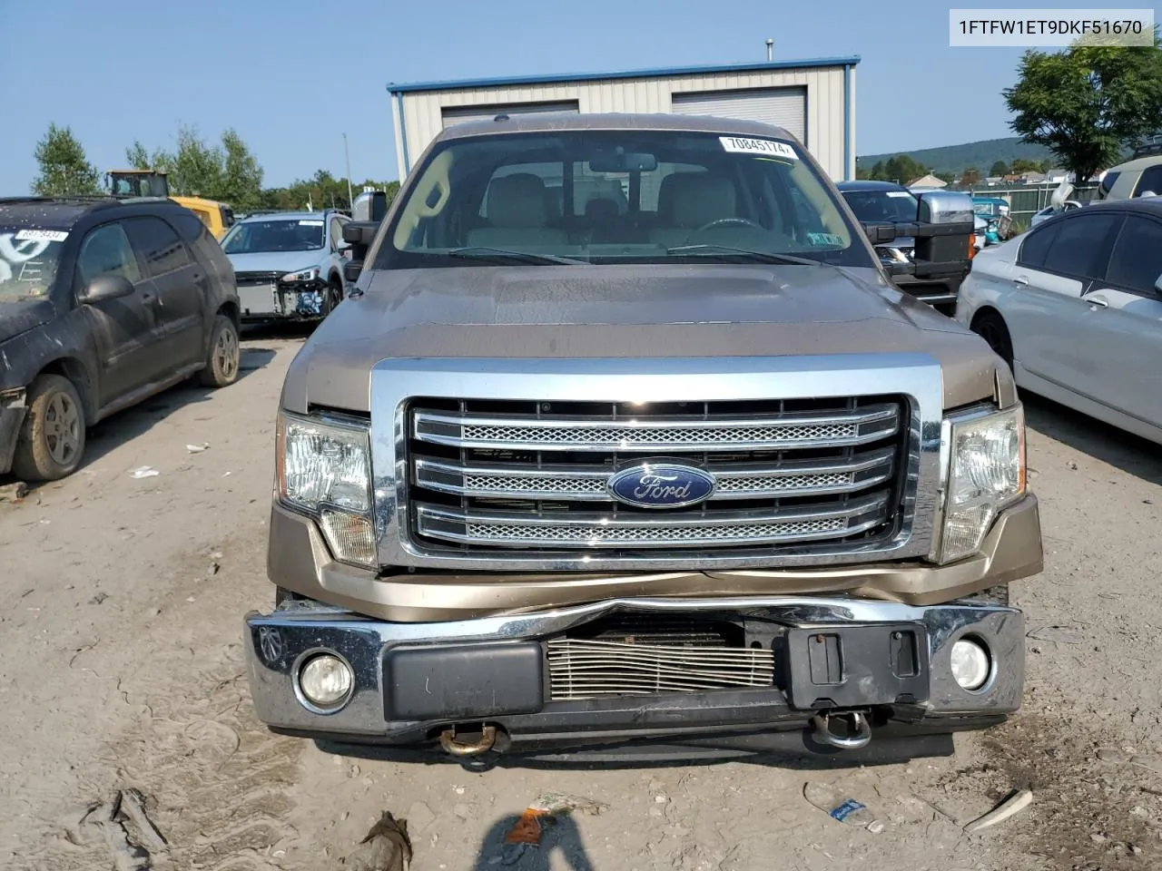 2013 Ford F150 Supercrew VIN: 1FTFW1ET9DKF51670 Lot: 70845174