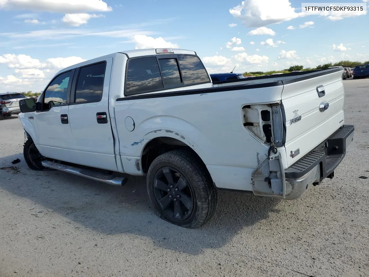 2013 Ford F150 Supercrew VIN: 1FTFW1CF5DKF93315 Lot: 70895344