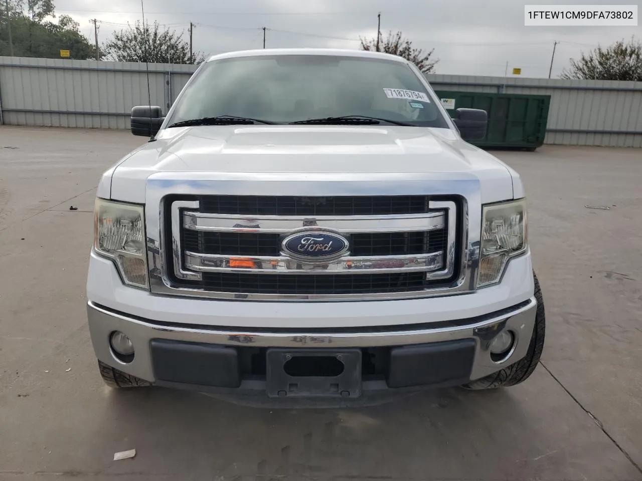 2013 Ford F150 Supercrew VIN: 1FTEW1CM9DFA73802 Lot: 71876794