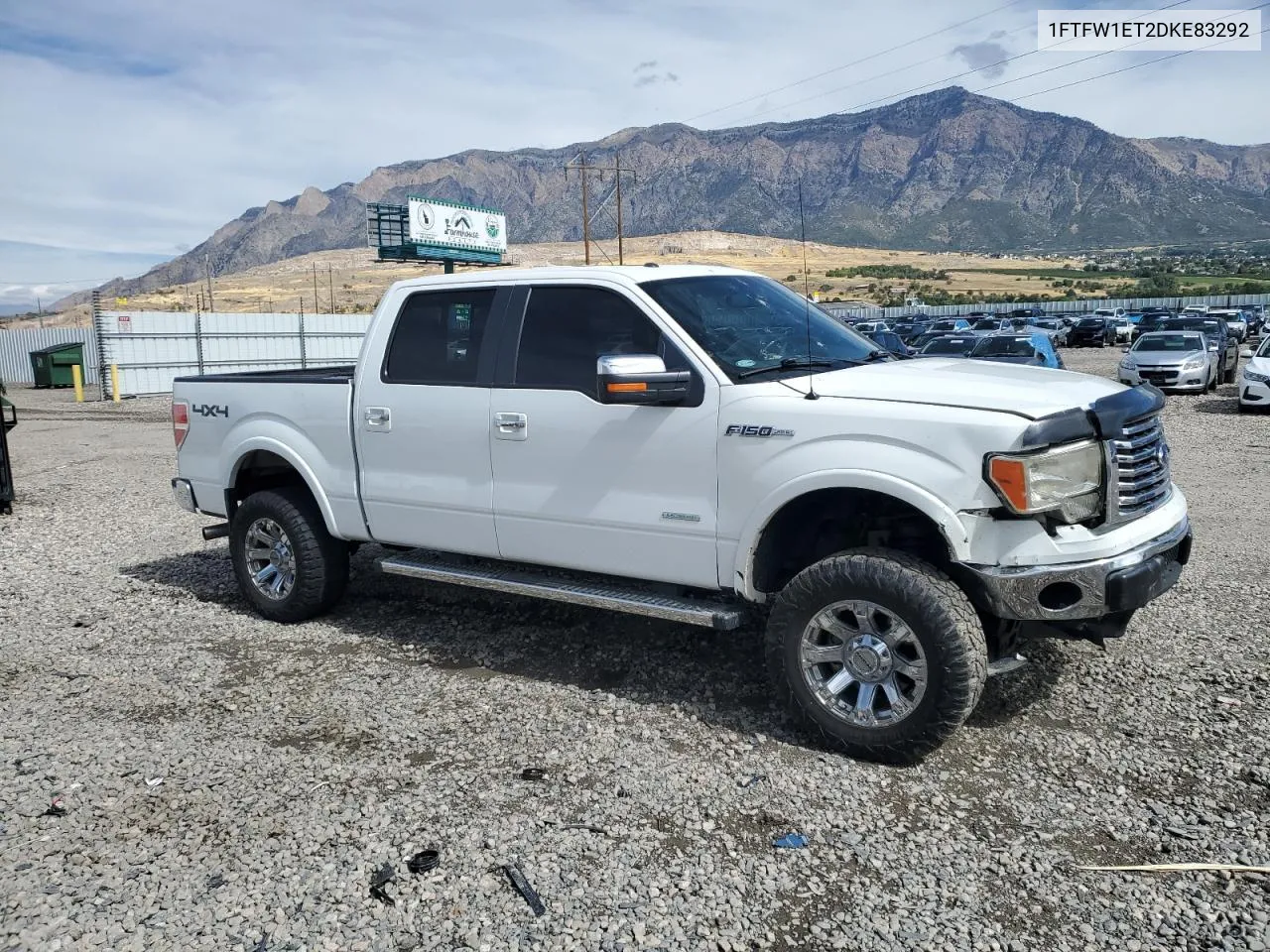 2013 Ford F150 Supercrew VIN: 1FTFW1ET2DKE83292 Lot: 72071204