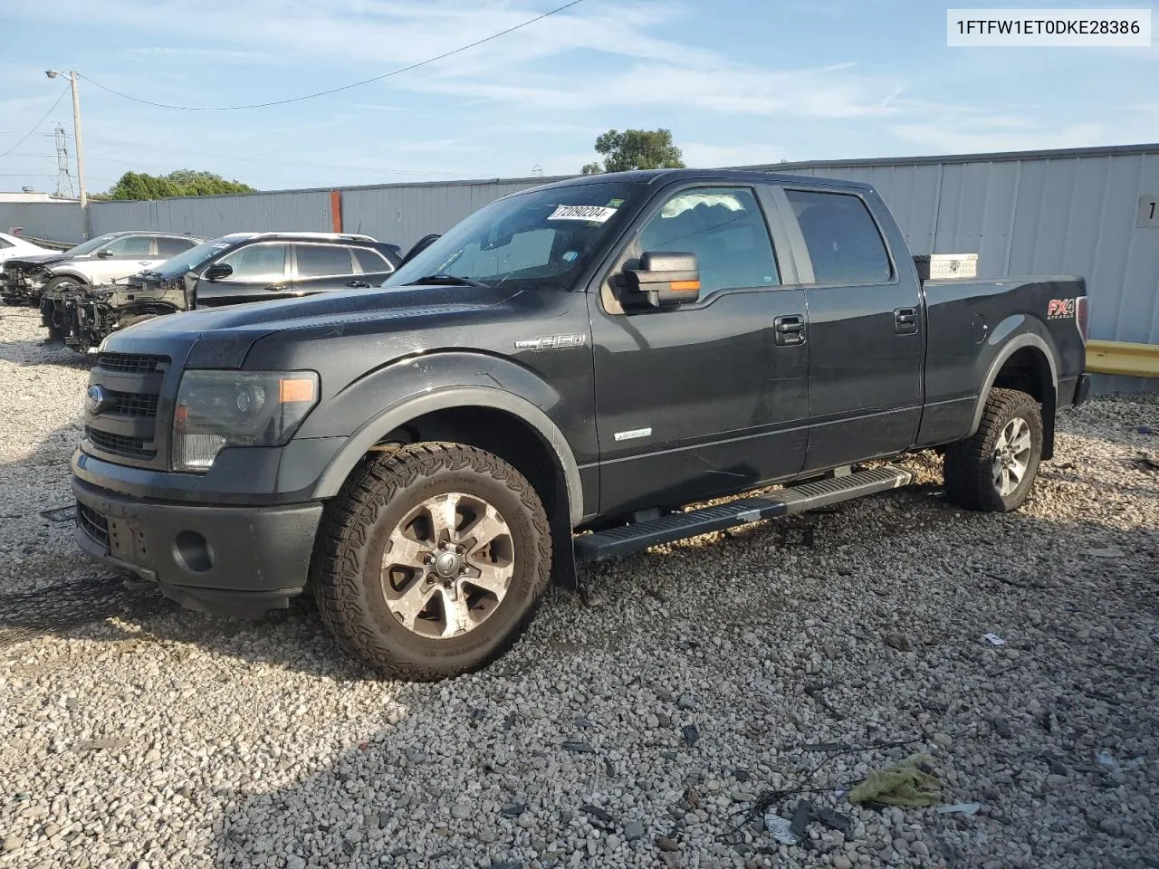 2013 Ford F150 Supercrew VIN: 1FTFW1ET0DKE28386 Lot: 72090204