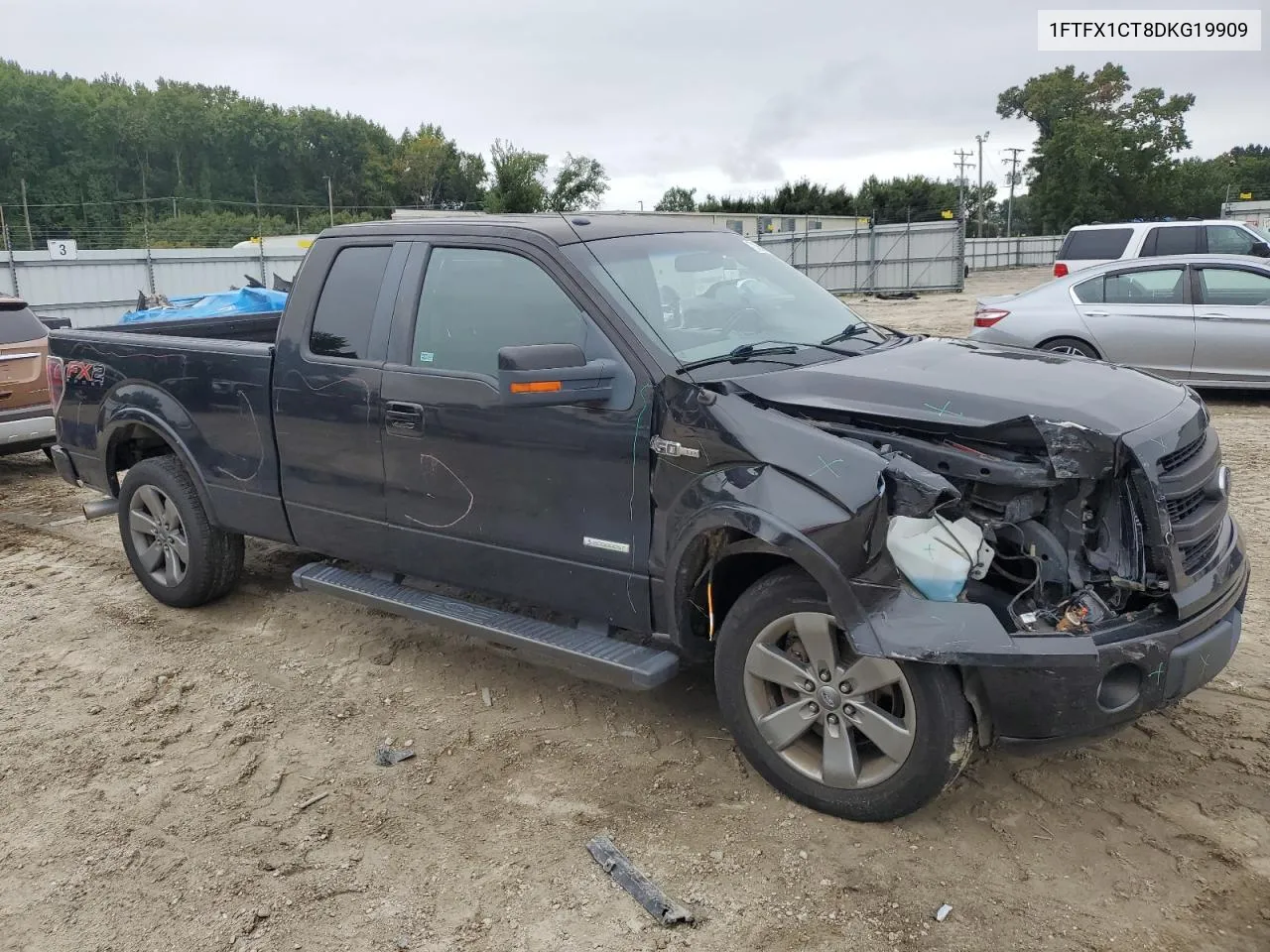 2013 Ford F150 Super Cab VIN: 1FTFX1CT8DKG19909 Lot: 72456224