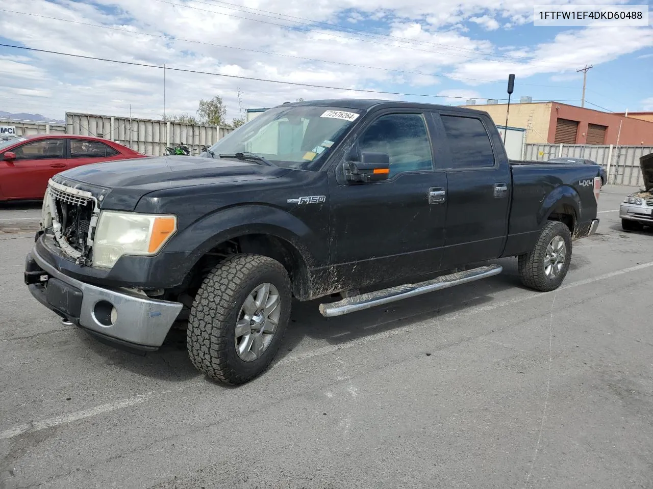 2013 Ford F150 Supercrew VIN: 1FTFW1EF4DKD60488 Lot: 72576264