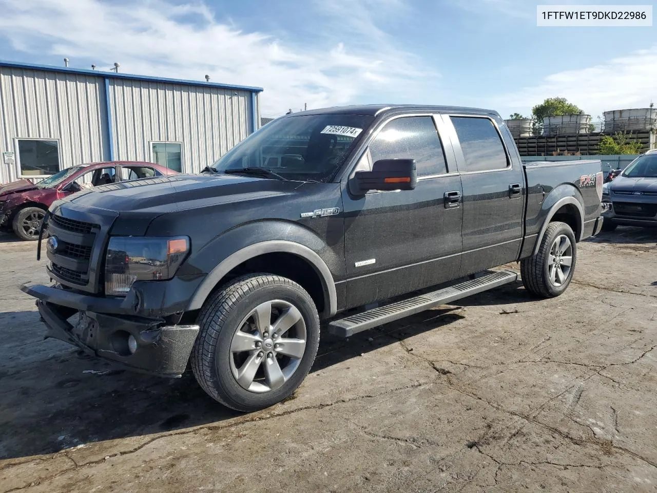 2013 Ford F150 Supercrew VIN: 1FTFW1ET9DKD22986 Lot: 72591074