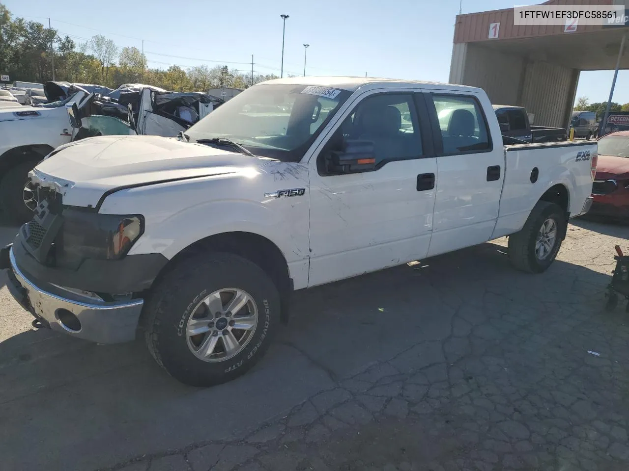 2013 Ford F150 Supercrew VIN: 1FTFW1EF3DFC58561 Lot: 73330654